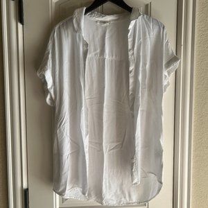 White Short Sleeve Button Down